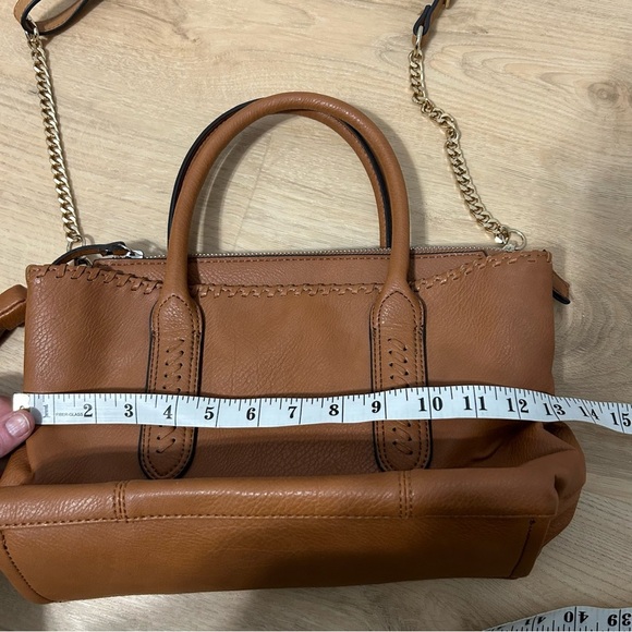 Franco Sarto Tan Brown Faux Leather Large Hobo Satchel Bag Purse - Picture 9 of 10